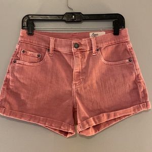 EUC pink Cosmic Blue Love shorts size 27
